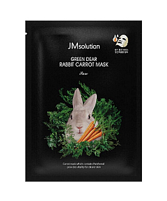 JMsolution Green Dear Rabbit Carrot Mask Pure - Маска тканевая для лица с экстрактом моркови 30 мл